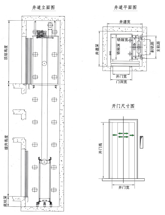曳引別墅電梯圖紙 曳引別墅電梯圖紙
